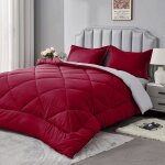 Couette hiver - woodours - 450gsm - microfibre - anti - acariens - 200x200 cm