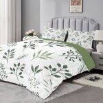 Couette imprim�e couette imprim�e 220x240 cm r�versible vert - �dredon doux 4 saisons