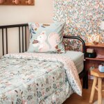 Couette imprim�e 240x260 cm avec taies coton tamia