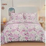 Couette imprimée hiver microfibre 220x240 motifs et coloris rose Couette imprimée hiver microfibre 220x240 motifs et coloris rose