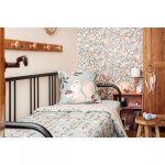 Couette imprim�e r�versible 260 x 240 cm + 2 taies d?oreiller 60 x 60 cm ? coton ? imprim� tamia