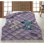 Couette imprim�e - aymax - stitch & angel - 140x200 cm - r�versible - multicolore