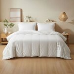 Couette l�g�re �t� 175gr / m� anti - acariens et anti - bact�riens 140x200 cm - blanc - fabriqu� en france ...