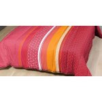 Couette lgre - mortreux - jasper rouge - 140 x 200 cm - 200 g / m - microfibre