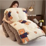 Couette moelleuse épaisse en velours motif flocon de neige avec cachemire d?agneau pour chambre à coucher ... Couette moelleuse épaisse en velours motif flocon de neige avec cachemire d?agneau pour chambre à coucher ...