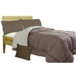 Couette mr couette unie couleur cr�me - marron double face hiver 350 gr. avec federa arredo lit double ...