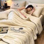 Couette en soie glac�e simple d�t�couettes de climatisationfrais et confortable lavable �dredon simple ...