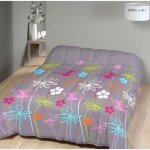 Couette tempérée imprimée power flower - mortreux - 200x200 - microfibre - violet - synthétique Couette tempérée imprimée power flower - mortreux - 200x200 - microfibre - violet - synthétique