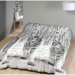 Couette - mortreux - tigre - 200 x 200 cm - mi saison - 350g / m� fibre silicon�e
