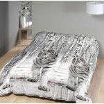 Couette - mortreux - tigre - 240x260 cm - mi saison - 350g / m� fibre silicon�e