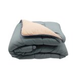 Couette tempre - mortreux - bicolore gris / taupe - 220x240 cm - 350g / m - mi saison