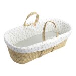 Couffin bb en fibres naturelles avec habillage tissu - botanica