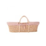 Couffin souple en osier rose clair - promenade bucolique fille