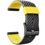 Couleur noir jaune taille 24mm bracelet de rechange en silicone souple pour suunto 7 - suunto 9 bracelet ... Couleur noir jaune taille 24mm bracelet de rechange en silicone souple pour suunto 7 - suunto 9 bracelet ...