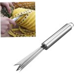 Coupe - ananas - acier inoxydable - pour peler et �p�piner - facile � utiliser - lot de 5