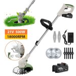 Coupe bordure �lectrique sans fil - batteries 21v 2600mah - moteur puissant 18000r / min
