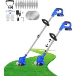 Coupe bordure sans fil avec 21v batterie 1x 1. 5ah dbroussailleuse electrique avec 12 lames 1 chargeur ...