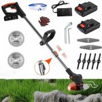 Coupe bordure sans fil 24v electrique debroussailleuse � batterie avec batterie et chargeur poign�e t�lescopiq ...