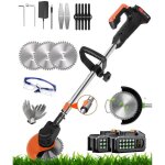 Coupe bordure sans fil - coupe bordure sans fil - 3 types de lames - batterie 2pcs 36v 6. 0ah