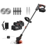 Coupe bordure sans fil avec batterie 21v 500w tige tlescopique 130cm tte pivotante 90 2 batteries