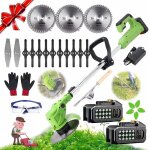 Coupe bordure sans fil avec batterie (48v 7. 0ah) dbroussailleuse electrique 3 types de lames 90tte ...