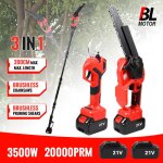 Coupe branche tlescopique 200 cm avec 2 batteries trononneuse sans fil 8 pouces secateur lectrique ...