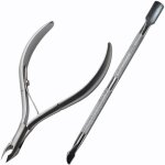Coupe cuticule ongle professionnel en acier inoxydable pince coupante de precision avec repousse cuticules ...