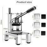 Coupe - frites professionnel coupe - coupe - frites acier inoxydable - 3 lames - antidrapante - acier ...