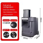 Coupe - l�gumes �lectrique - 3 lames - r�pe �lectrique 3 en 1 - d�coupe d�s tranchage r�page - rape legumes ...