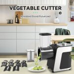 Coupe - l�gumes �lectrique 5 en 1 - 5 lames - rape a legumes electrique - 1000w - d�marrage en un clic ...