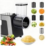 Coupe - l�gumes �lectrique - 5 lames - r�pe �lectrique 5 en 1 - tranches fines tranches �paisses r�page ...