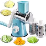 Coupe - lgumes manuel rpe  tambour coupe - lgumes en acier inoxydable moulin  fromage avec 3 inserts ...