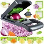Coupe - légumes multifonction 14 - en - 1 mandoline cuisine avec râpe hachoir trancheur & bac ? gain ... Coupe - légumes multifonction 14 - en - 1 mandoline cuisine avec râpe hachoir trancheur & bac ? gain ...
