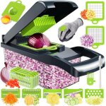 Coupe legumes multifonctions16 en 1 mandoline cuisinecoupe legumes manueldecoupe legumes avec 7 lamescoupe ...
