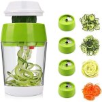 Coupe l�gumes spirale avec bo�tecoupe l�gume spiralizer 5 en 1spaghetti l�gumespirale de l�gumes trancheuse ...