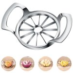 Coupe pomme acier inoxydable - trancheuse de pomme - avec 12 lames - coupe - fruits 10 cm - pour les ... Coupe pomme acier inoxydable - trancheuse de pomme - avec 12 lames - coupe - fruits 10 cm - pour les ...