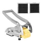 Coupe pommes de terre acier inoxydable coupe frite manuel avec 2 lame de rechange(12mm et 9mm) machine ...