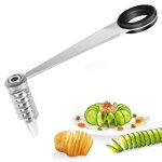 Coupe - pommes de terre en spirale coupe - pommes de terre en spirale en acier inoxydable coupe - l�gumes ...