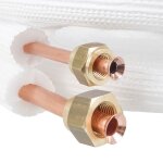 Coupe tube cuivre 1 / 4 + 3 / 8 / 1 mètre / frigorifique climatisation liaison Coupe tube cuivre 1 / 4 + 3 / 8 / 1 mètre / frigorifique climatisation liaison