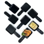 Coupelle raclette po�olon raclette grill accessoires rev�otement antiadh�sif18x8x15cm8 plats noir 56