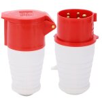 Coupleur de prise industriel 16a 5 broches triphasé ip44 étanche 220 - 380v / 240 - 415v 3p + n + e Coupleur de prise industriel 16a 5 broches triphasé ip44 étanche 220 - 380v / 240 - 415v 3p + n + e