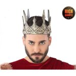 Couronne mdivale latex argent pour roi ou reine - atosa - femme - 15cm de hauteur totale - intrieur ...