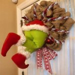 Couronne de noël couronne grinch décoration de couronne de décoration de noël de noël Couronne de noël couronne grinch décoration de couronne de décoration de noël de noël