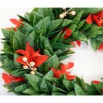 Couronne de nol photinia couronne dcorative en feuilles de photinia pour votre dcoration de nol