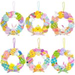 Couronnes de p�ques en feutrine couronnes de p�ques � faire soi - m�me cadeaux de p�ques d�coration de ...