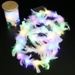 Couronne de plumes led - femme - 5 pices - accessoires de cheveux - guirlande lumineuse - mariage