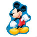 Coussin 3d - disney - mickey - bleu - synthétique - intérieur Coussin 3d - disney - mickey - bleu - synthétique - intérieur
