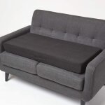 Coussin d?assise pour canap� 2 places - homescapes - noir - 100 x 50 x 10 cm - coussin d�houssable en ...