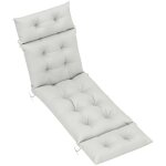 Coussin bain de soleil - coussin chaise longue - outsunny - �pais - upf20 + - six attaches - 190 x 56 ...