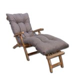 Coussin bain de soleil / matelas pour transat - coussin pour chaise extrieure - taupe